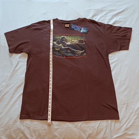 Vintage 2000s Y2K Liquid Blue Jerry Garcia Brown T-Shirt Adult XL New with Tags - Picture 12 of 12